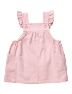 Marquise Denim Frill Dress in Pink