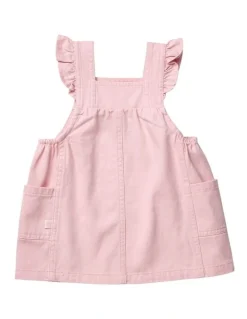 Marquise Denim Frill Dress in Pink