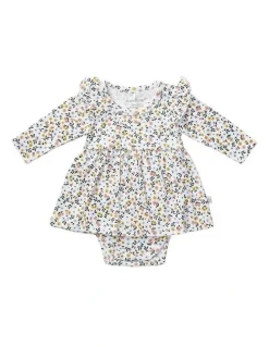 Marquise Floral Frill Bodysuit Dress in Multi