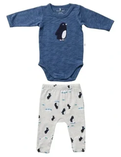 Marquise Penguin Friends Bodysuit & Footed Legging Set in Multi