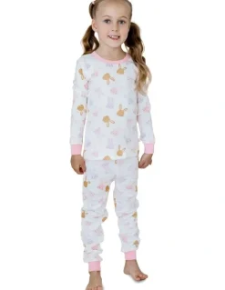 Marquise Pyjama Set 2 Piece in Pink Bunny