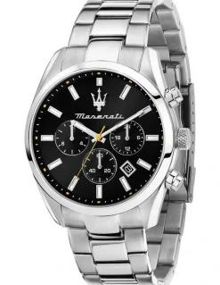 Maserati Attrazione 43mm Chronograph Quartz Watch in Black