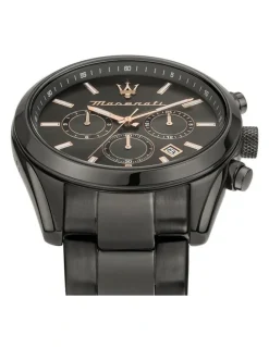 Maserati Attrazione Stainless Steel Watch 43mm in Black