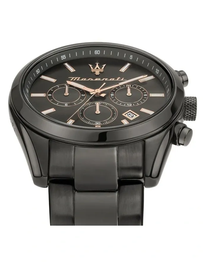 Maserati Attrazione Stainless Steel Watch 43mm in Black