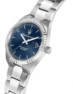 Maserati Competizione Silver Stainless Steel Watch 43mm in Silver