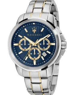 Maserati Successo Blue Stainless Steel Chronograph Watch R8873621016
