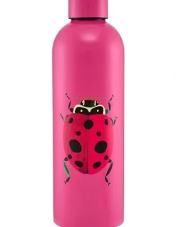 Maxwell & Williams Pete Cromer Garden Party Double Wall Insulated Bottle 750ml Ladybird Gift Boxed in Pink