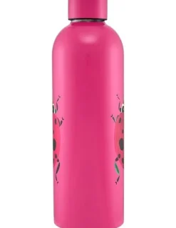 Maxwell & Williams Pete Cromer Garden Party Double Wall Insulated Bottle 750ml Ladybird Gift Boxed in Pink