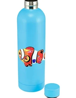 Maxwell & Williams Pete Cromer Ozzie Ocean Double Wall Insulated Bottle 750ml Clown Fish in Blue
