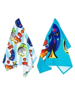 Maxwell & Williams Pete Cromer Ozzie Ocean Cotton Tea Towel Set of 2