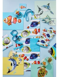 Maxwell & Williams Pete Cromer Ozzie Ocean Cotton Tea Towel Set of 2