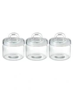Maxwell & Williams Refresh Canister Set 750ml 3 Piece in Clear
