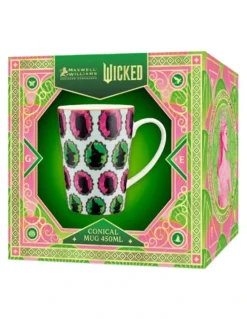 Maxwell & Williams Wicked Magical Conical Mug 450ml Elphaba & Glinda Icons Gift Boxed in Pink/Green