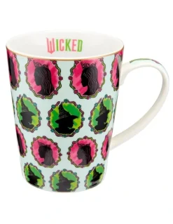 Maxwell & Williams Wicked Magical Conical Mug 450ml Elphaba & Glinda Icons Gift Boxed in Pink/Green