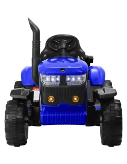 Mazam Mazam 156cm Kids Ride On Car Tractor Trailer 12V Remote Electric Toddlers Toy Blue