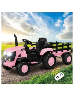 Mazam Mazam 156cm Kids Ride On Car Tractor 12V Remote Control Electric Gift Toy Pink