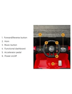 Mazam Mazam Electric Kids Ride on Car 12V Toy Battery Remote Control LED Cars Red