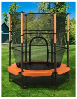 Mazam Mazam 55 Inch Trampoline Kids Trampolines Enclosure Safety Net Round