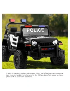 Mazam Mazam Kids Police Ride On Car 12V Electric Toy Remote Control Battery Gift Cars