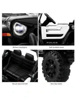 Mazam Mazam Kids Police Ride On Car 12V Electric Toy Remote Control Battery Gift Cars
