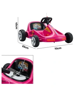 Mazam Mazam Kids Ride on Car Electric Kart Bluetooth Light Music Remote Control Pink