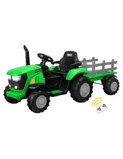 Mazam Mazam Kids Ride On Car Tractor 156cm 12V Remote Control Electric Battery Toy Green