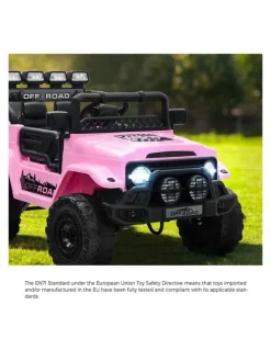 Mazam Mazam Ride on Car 12V Kids Electric Bluetooth Remote Control Battery Toy Pink