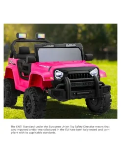 Mazam Mazam 12V Kids Ride On Car Remote Control Electric Toy Horn Music Car Pink