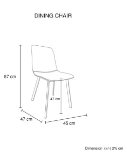 Melbournians Furniture Dining Chair Leather 6 Piece in Brown