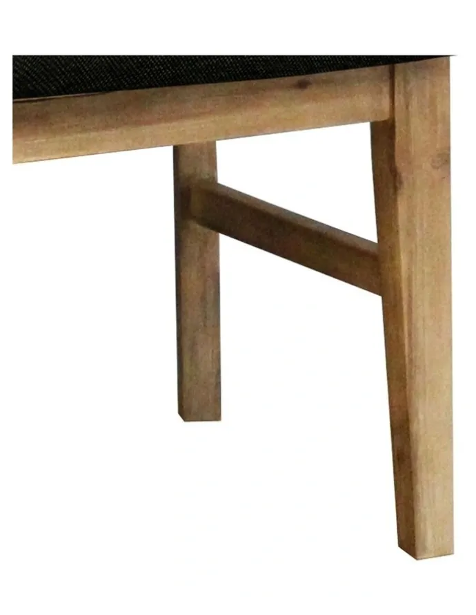 Melbournians Furniture Dining Chairs Solid Acacia 2 Piece in Beige