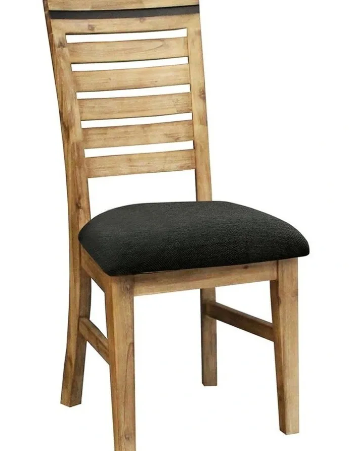 Melbournians Furniture Dining Chairs Solid Acacia 2 Piece in Beige