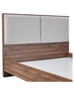Melbournians Furniture King Bed Frame With Melamine Finishing in Brown