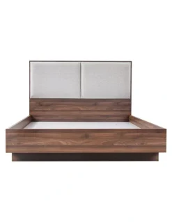 Melbournians Furniture King Bed Frame With Melamine Finishing in Brown