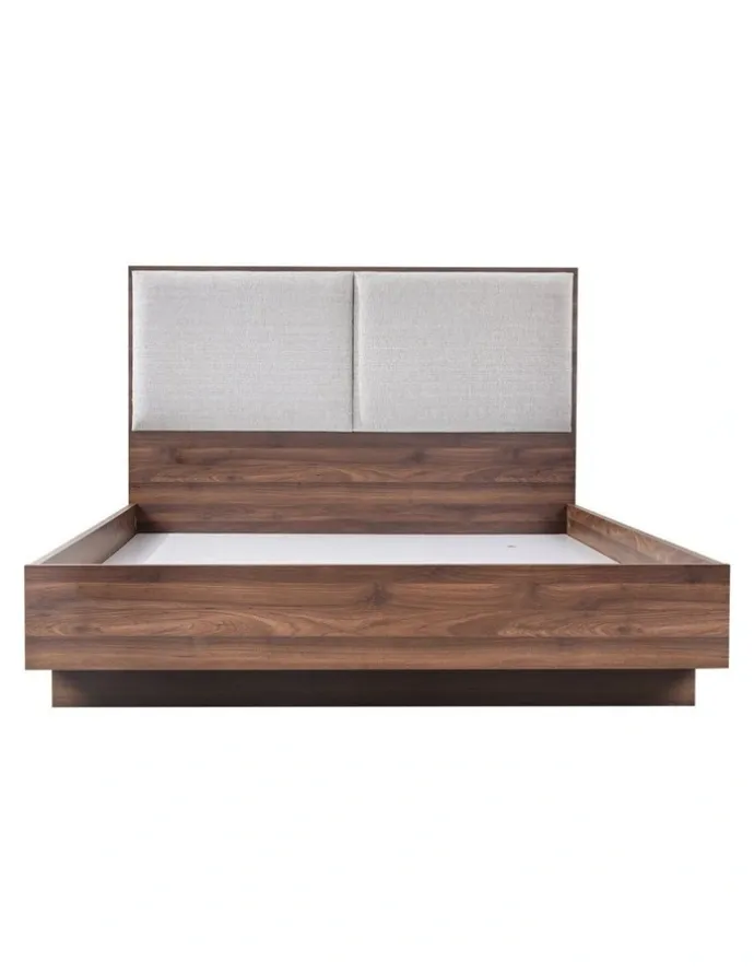 Melbournians Furniture King Bed Frame With Melamine Finishing in Brown