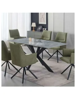 Melbournians Furniture Sintered Stone Top Dining Table in Grey