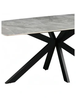 Melbournians Furniture Sintered Stone Top Dining Table in Grey