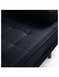 Melbournians Furniture Tufted Velvet Sofa Bed 3 Seater in Black