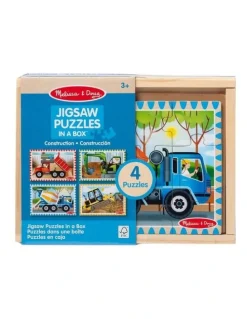 Melissa & Doug Construction Vehicles 4 in1 Wooden Jigsaw Puzzle