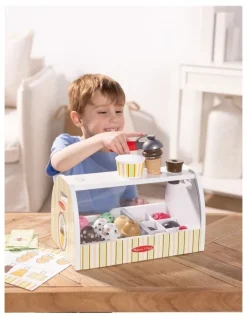 Melissa & Doug Scoop and Serve Wooden Ice Cream Counter