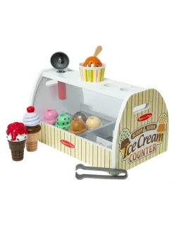 Melissa & Doug Scoop and Serve Wooden Ice Cream Counter