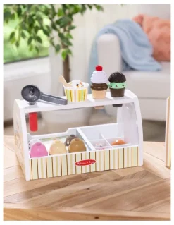 Melissa & Doug Scoop and Serve Wooden Ice Cream Counter