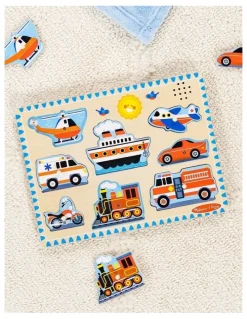 Melissa & Doug Vehicles Sound Puzzle - 8 Pieces