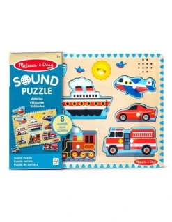 Melissa & Doug Vehicles Sound Puzzle - 8 Pieces