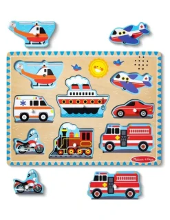 Melissa & Doug Vehicles Sound Puzzle - 8 Pieces