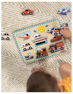Melissa & Doug Vehicles Sound Puzzle - 8 Pieces