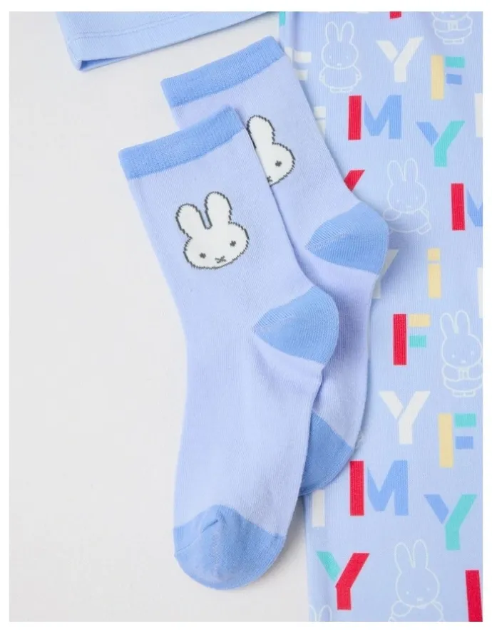 Miffy Miffy Cosy Knit Pyjama With Socks in Blue