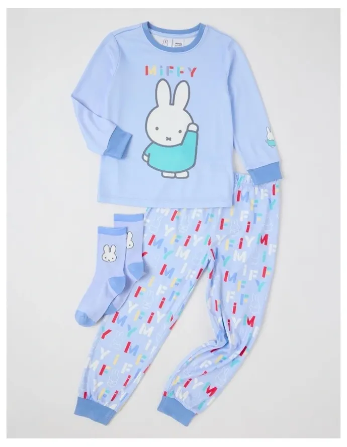 Miffy Miffy Cosy Knit Pyjama With Socks in Blue