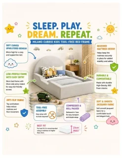 Milano Cubrio Kids Tool Free Bed Frame