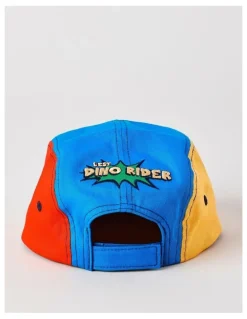 Milkshake Boys Cap Colourblocked with Boucle Dino Word in Multi