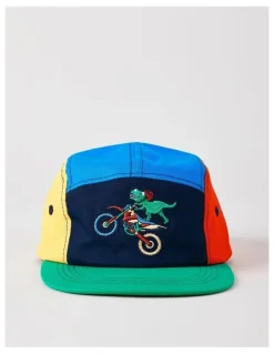 Milkshake Boys Cap Colourblocked with Boucle Dino Word in Multi
